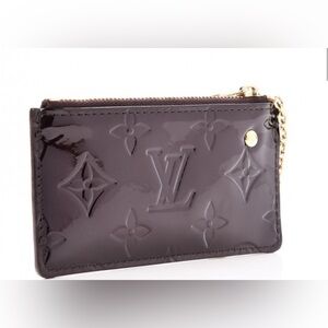 100% authentic Louis Vuitton Vernis Pochette Key Pouch Amarante